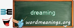 WordMeaning blackboard for dreaming